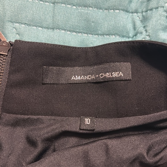 Amanda + Chelsea Black Striped Full Circle Skirt Size: 10 Length: 23” - Picture 6 of 8